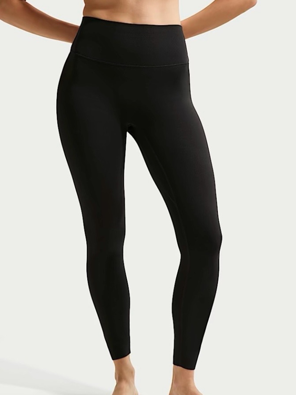 Nike Zenvy Black High-Waist 7/8 Leggings With No Front Seam for Women
